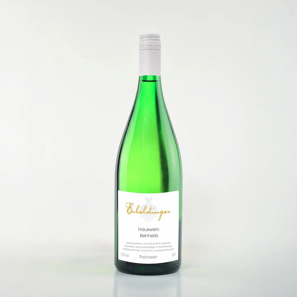 Hauswein weiss Literflasche Weingut Familie Erbeldinger