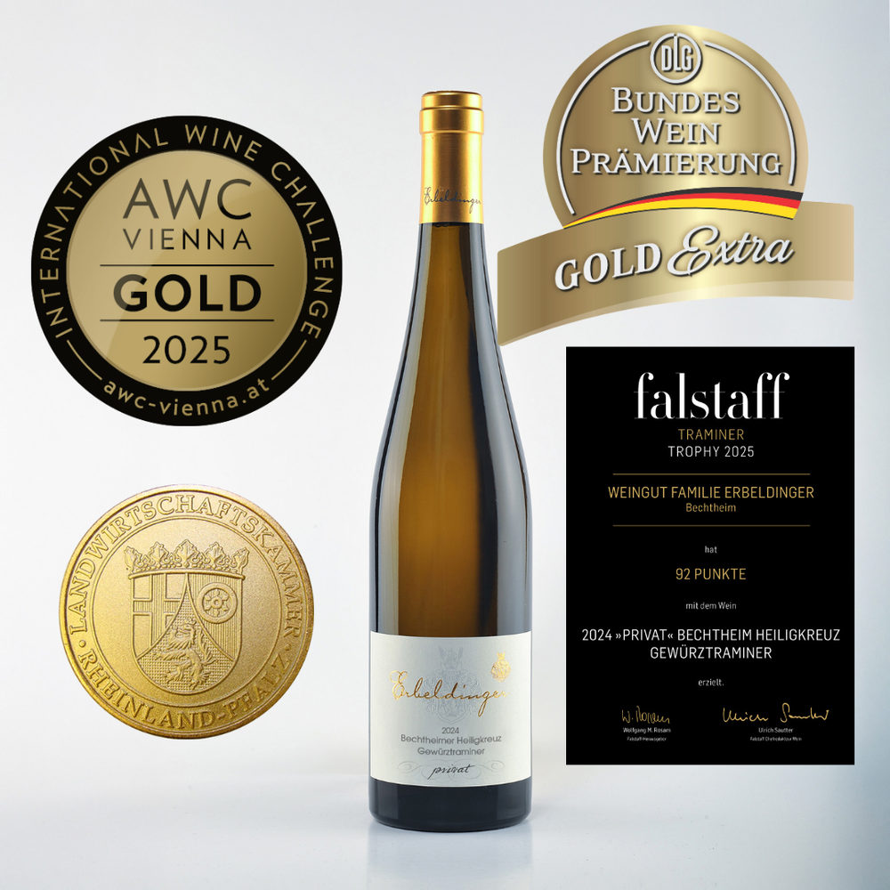 2024 Bechtheimer Heiligkreuz Gewürztraminer privat (Bio) - der Aromenintensive.