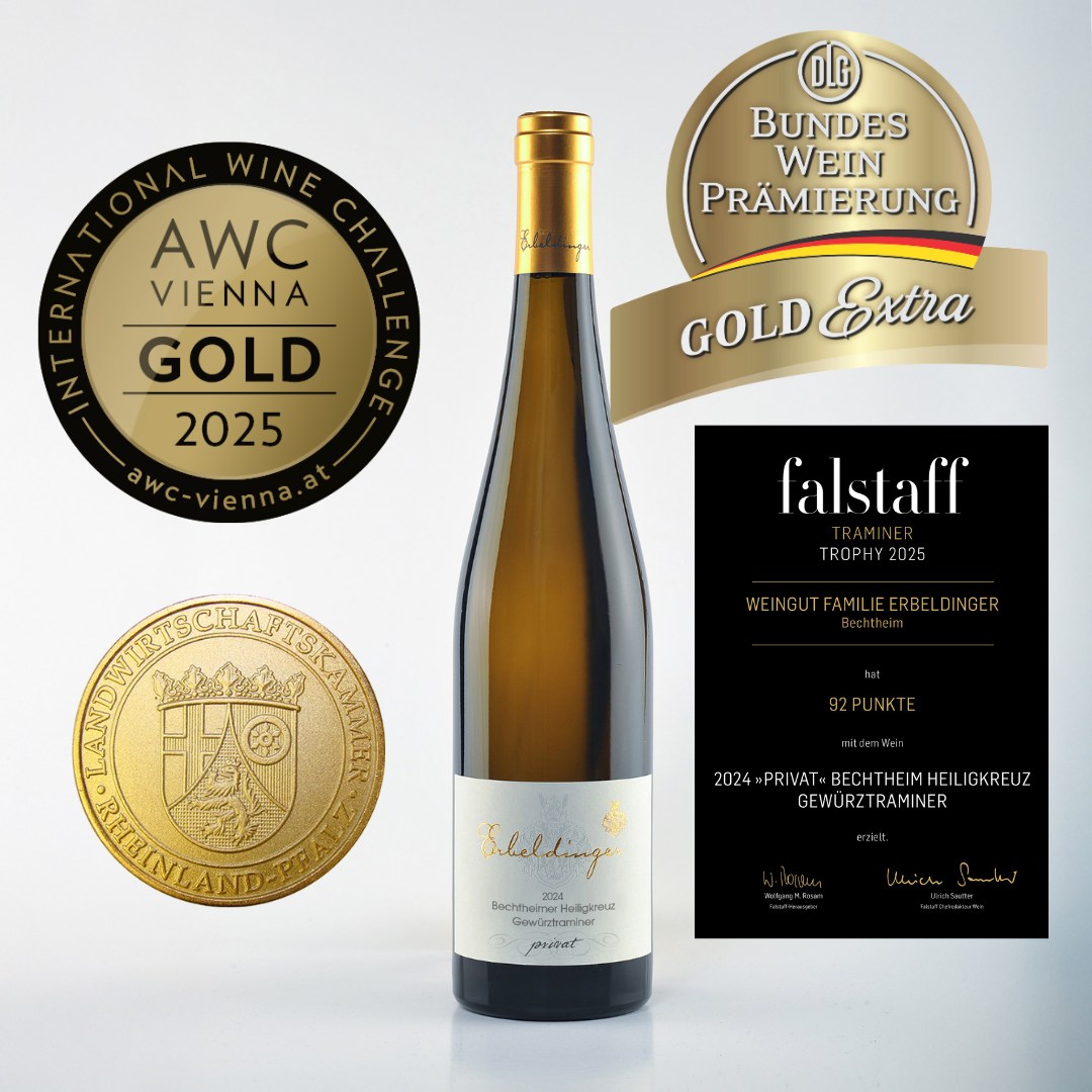 2024 Bechtheimer Heiligkreuz Gewürztraminer privat (Bio) - der Aromenintensive.