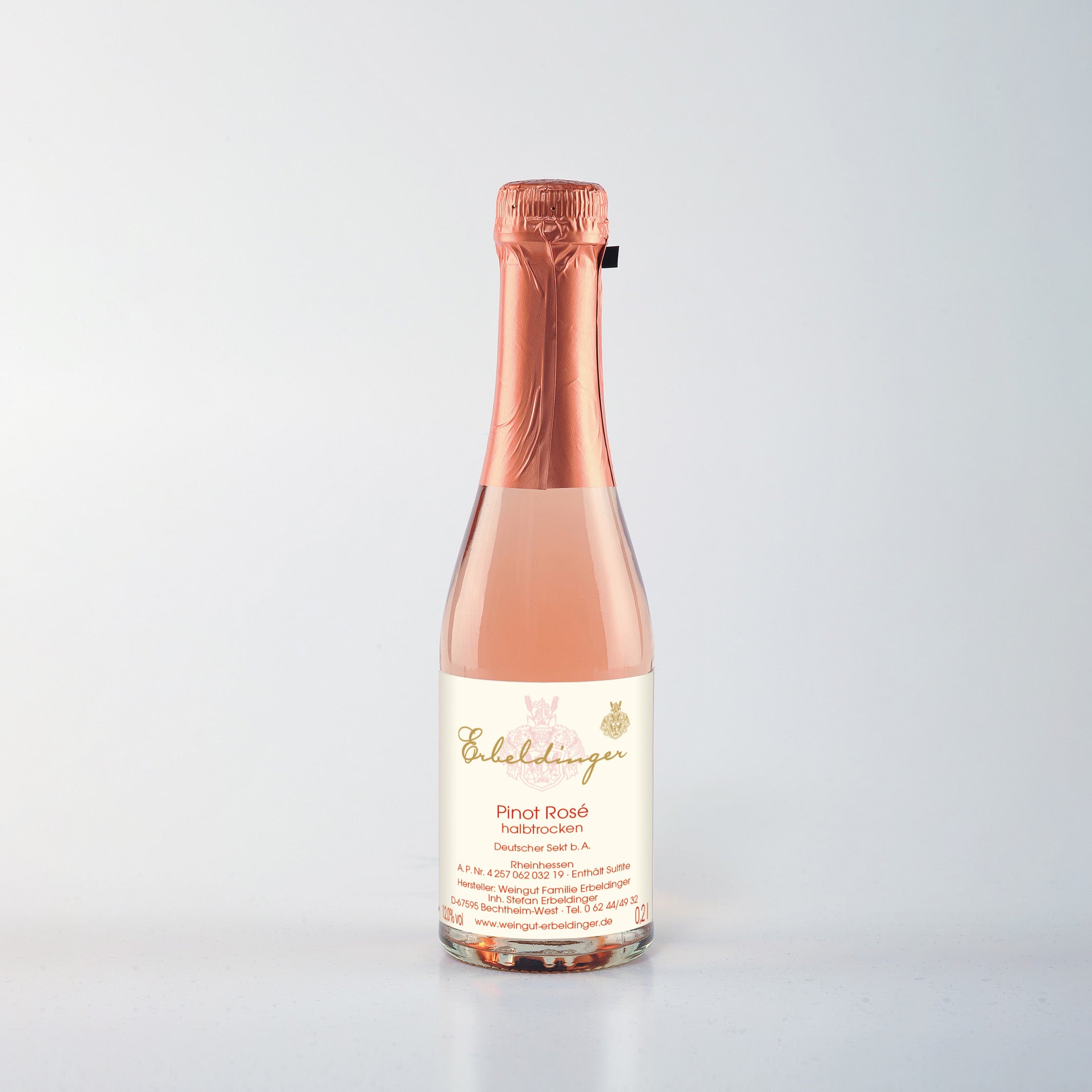 Piccolo Pinot Rosé Sekt halbtrocken Erbeldinger