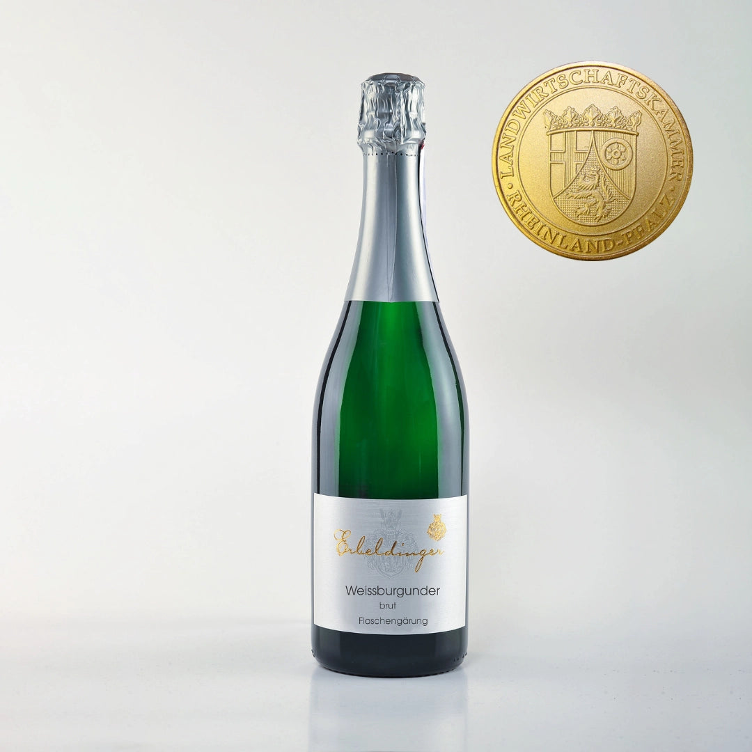 Weissburgunder Sekt brut Weingut Familie Erbeldinger