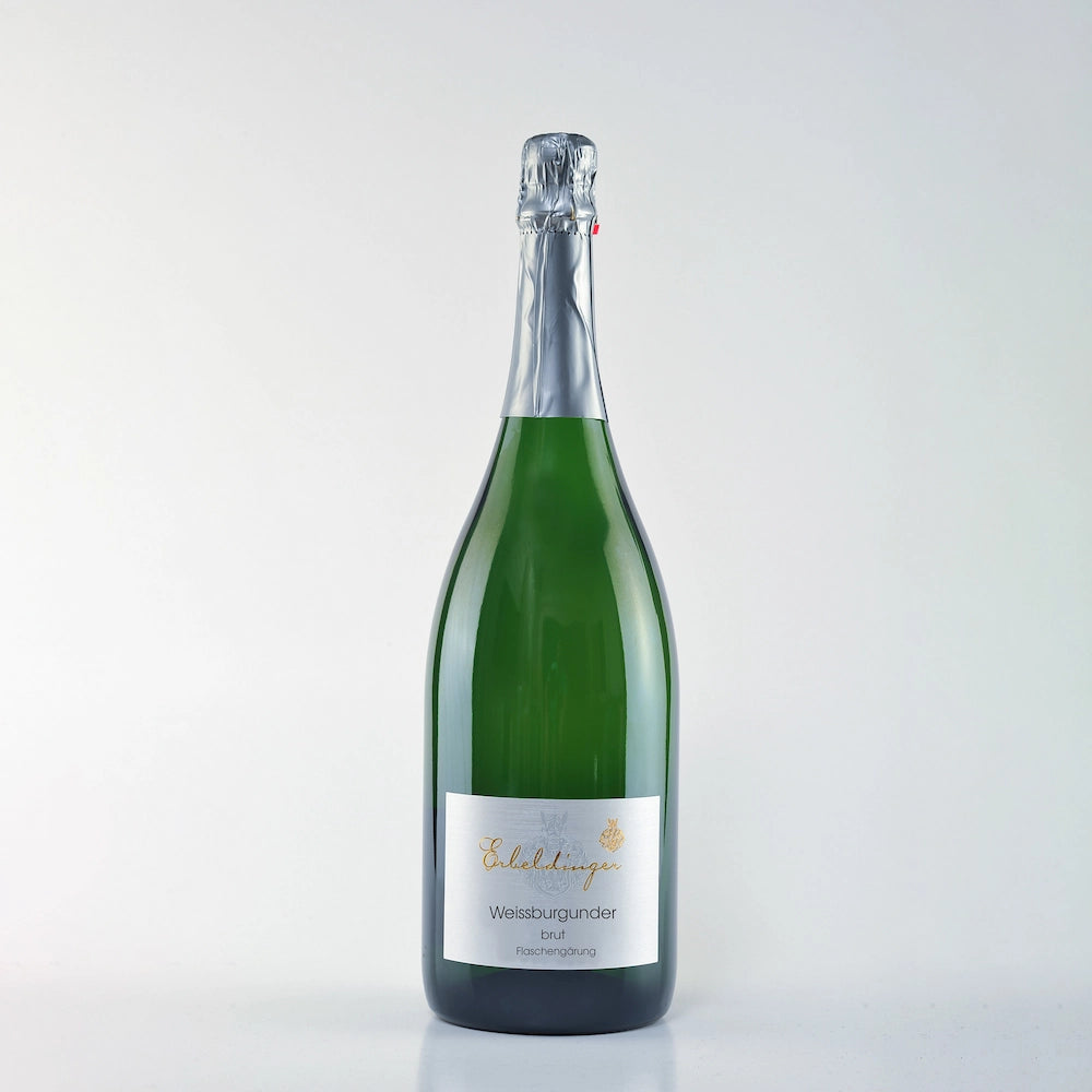 Weissburgunder Sekt brut in der Magnumflasche Weingut Familie Erbeldinger