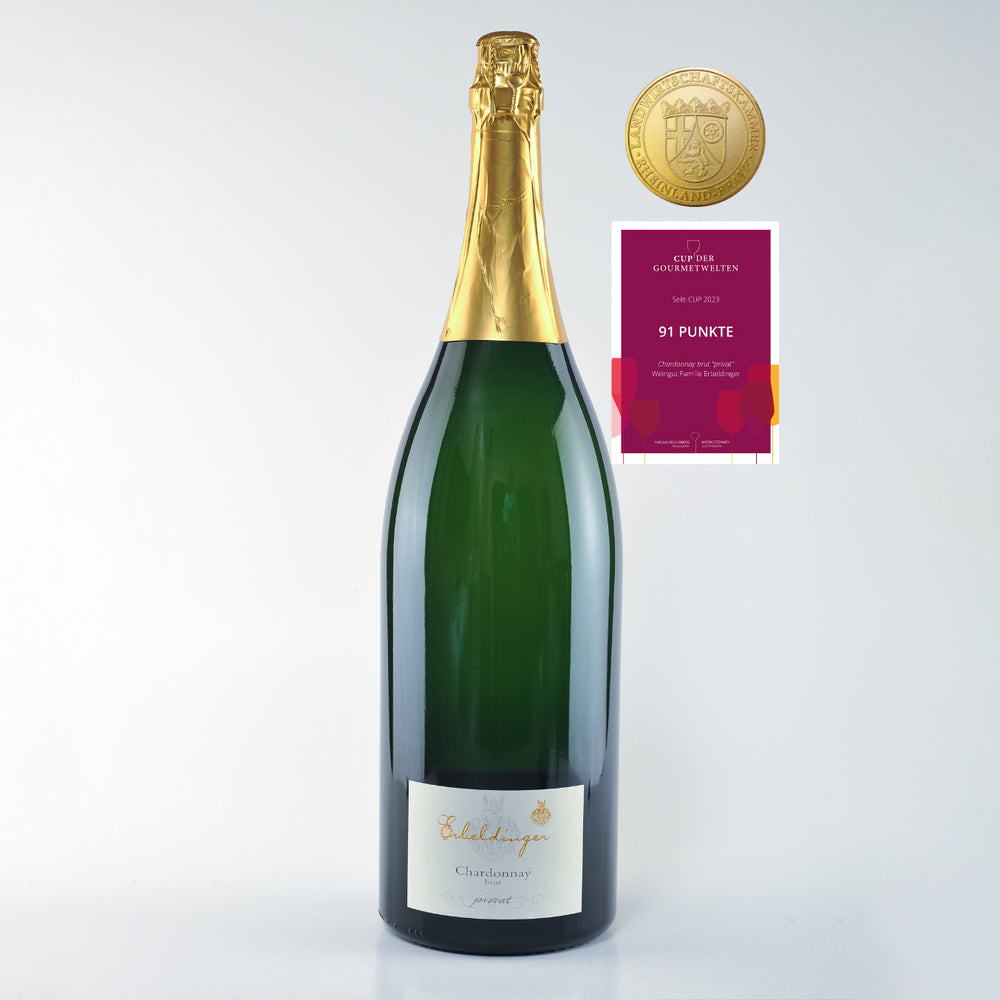 Doppelmagnum Chardonnay brut privat Erbeldinger Sekt