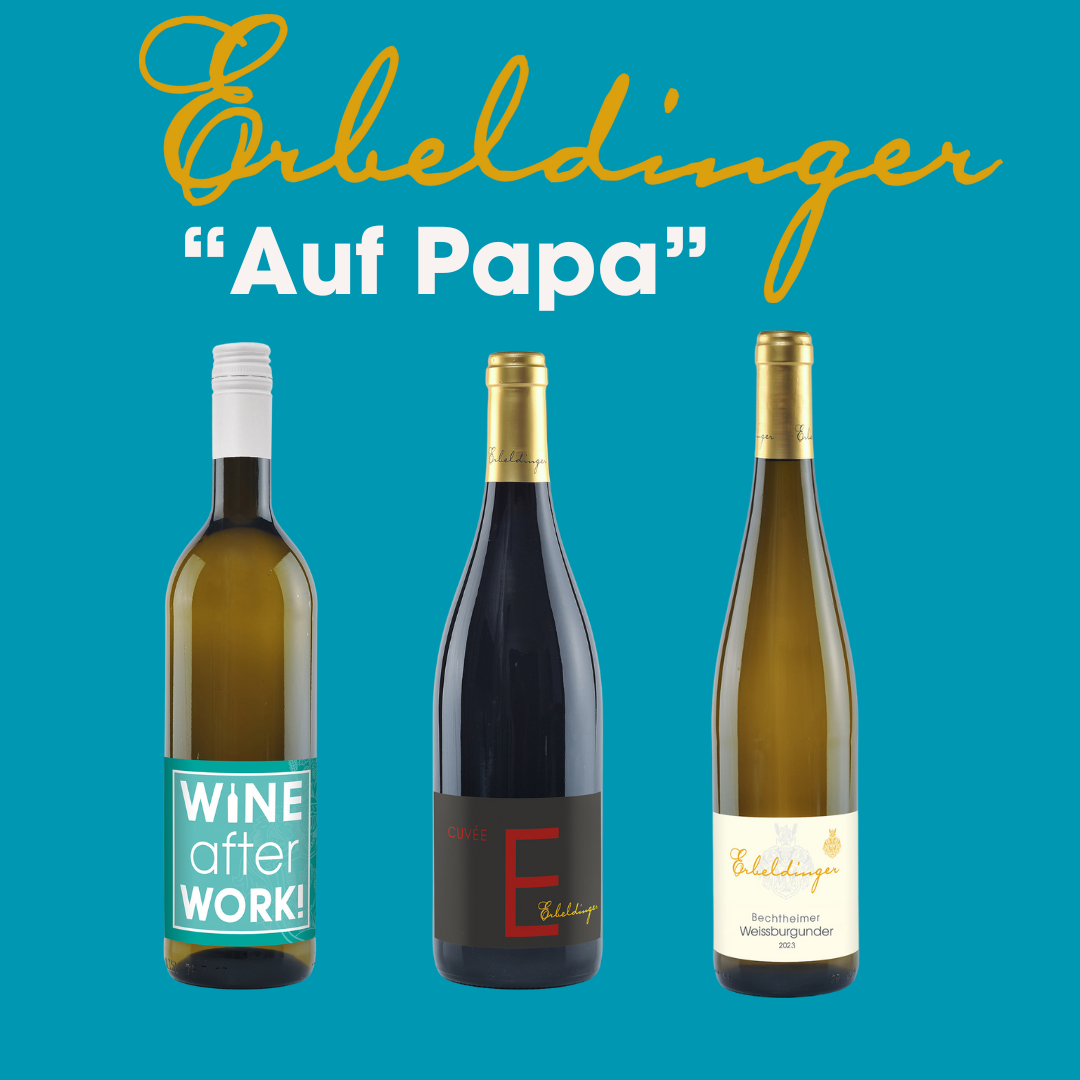 Auf Papa - 3 Weinflaschen