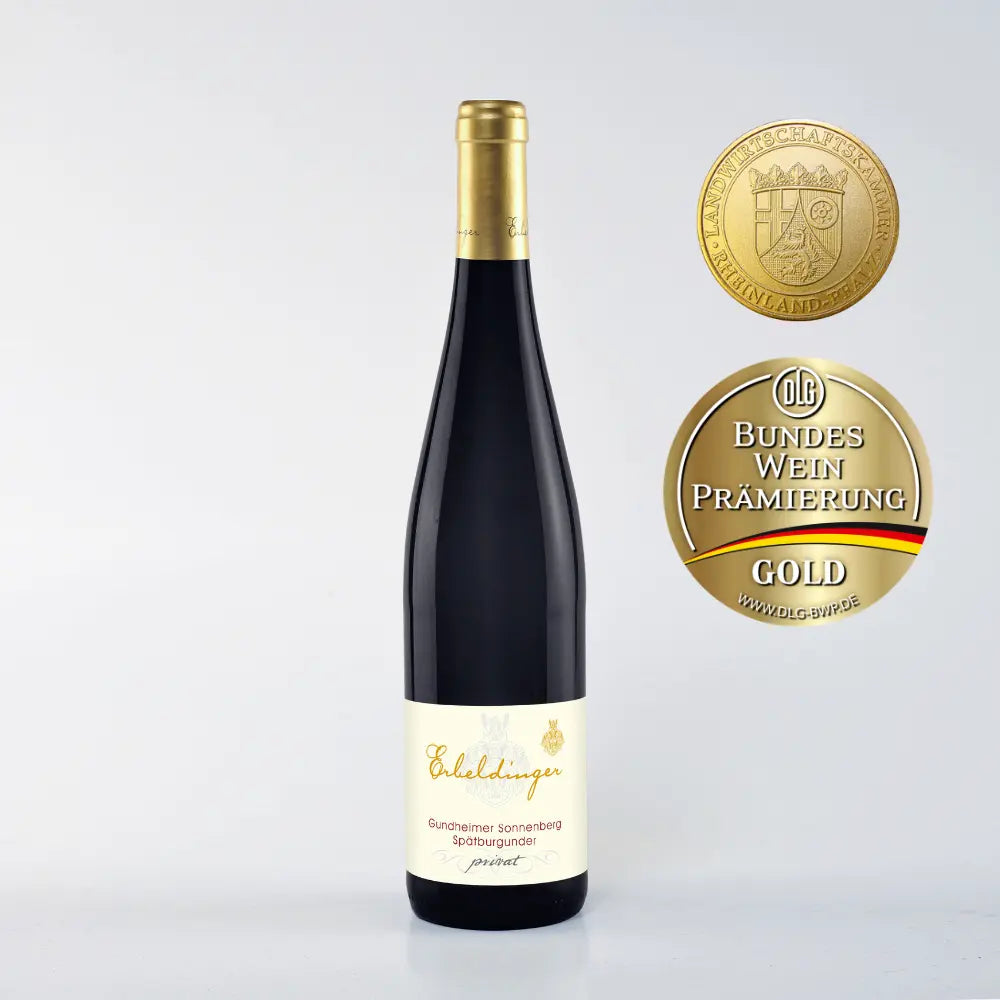
                  
                    Gundheimer Sonnenberg Spaetburgunder GOLD Weingut Familie Erbeldinger
                  
                