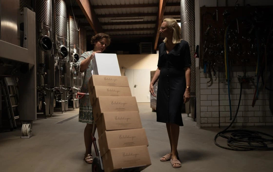 Weinabholung im Weingut Erbeldinger